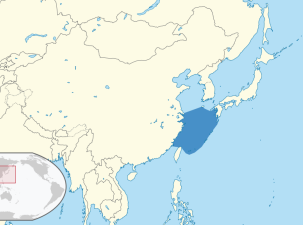 Location of the East China Sea. 