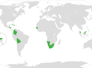 A map showing the 12 participant countries of the Hague Group