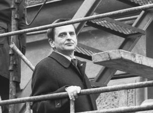 Olof Palme, then Sweden's Prime Minister, at May Day rally at Norra Bantorget, Stockholm early 70s