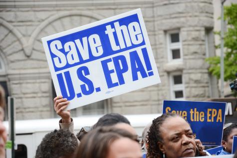 EPA union rallies outside DC headquarters in response to the growing list of scandals under Scott Pruitt's watch, the American Federation of Government Employees held a rally on April 25, 2018 outside of EPA headquarters